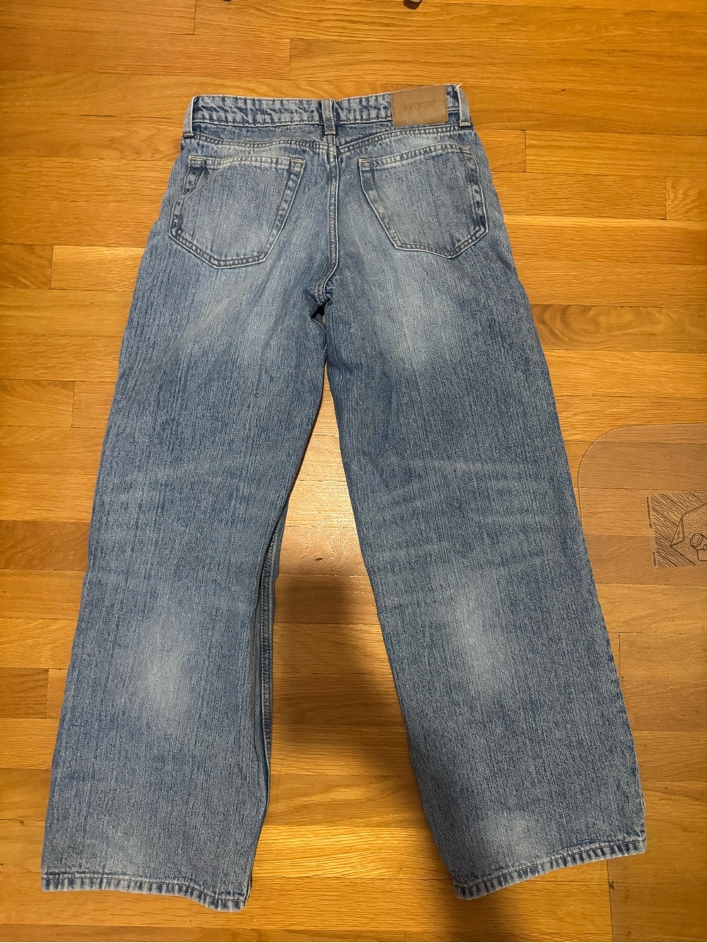 Weekday Relaxed Wide-Leg Jeans in Light Blue